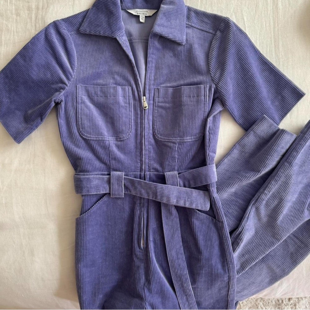 & Other Stories Purple Corduroy Jumpsuit